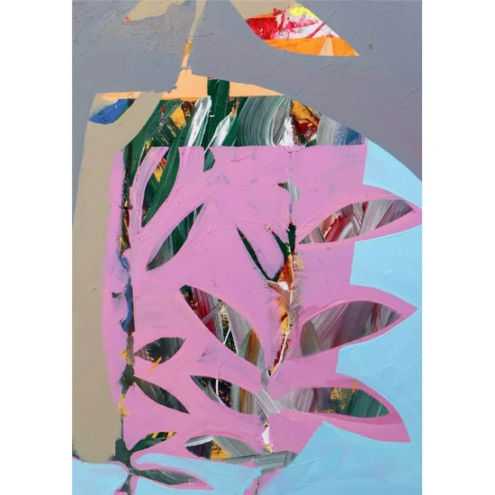 Renkli Rüya Vazosu Yağlı Boya Tablosu