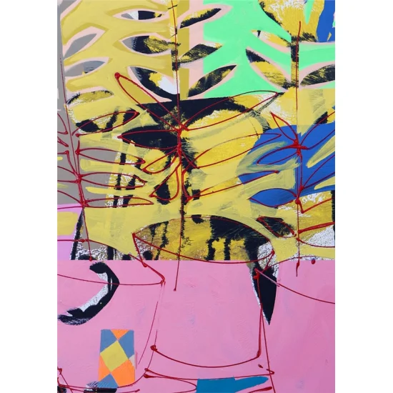 Renkli Rüya Buketi Yağlı Boya Tablosu