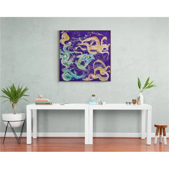 Soyut Algılar Yağlı Boya Tablosu