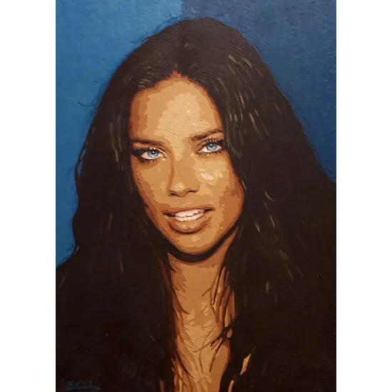 Adriana Lima Oil Painting