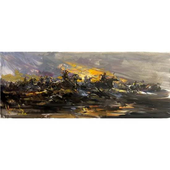 Wars Invisible Face Oil Painting