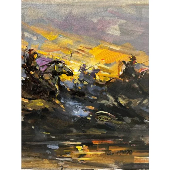 Wars Invisible Face Oil Painting