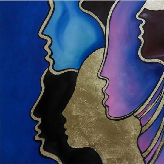 Abstract Expression and Humanity Oil Painting