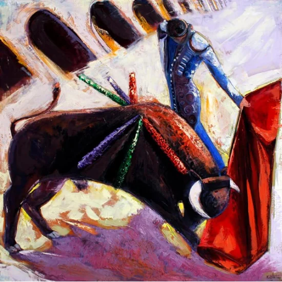 Arena da BoğaYağlı Boya Tablosu