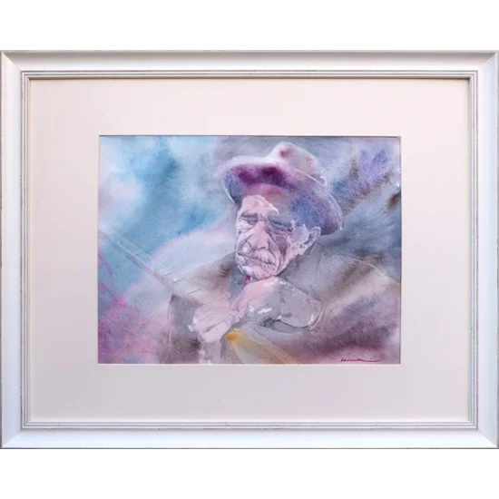 Aşık Veysel | Sulu Boya Tablo