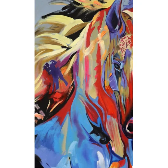 Dörtnala Koşan At Yağlı Boya Tablosu
