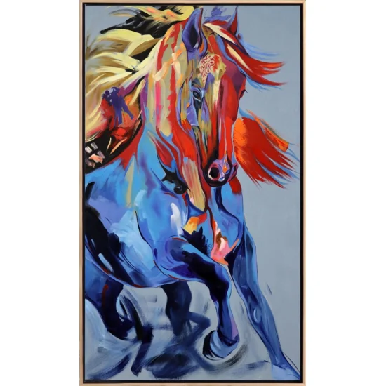 Dörtnala Koşan At Yağlı Boya Tablosu