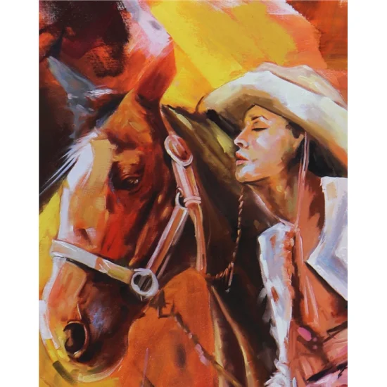 At ve Sevgi Yağlı Boya Tablosu