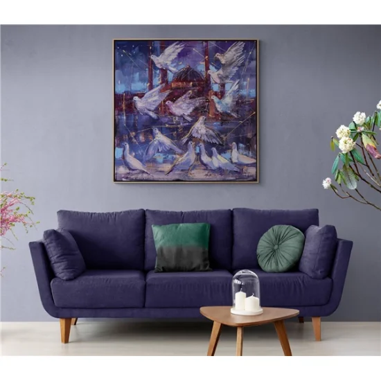 Birds Dance in Hagia Sophia Oil Painting | Simurg Art Gallery