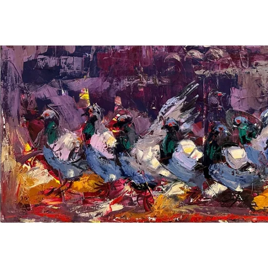 Ayasofyanın Özgür Kanatları Yağlı Boya Tablosu