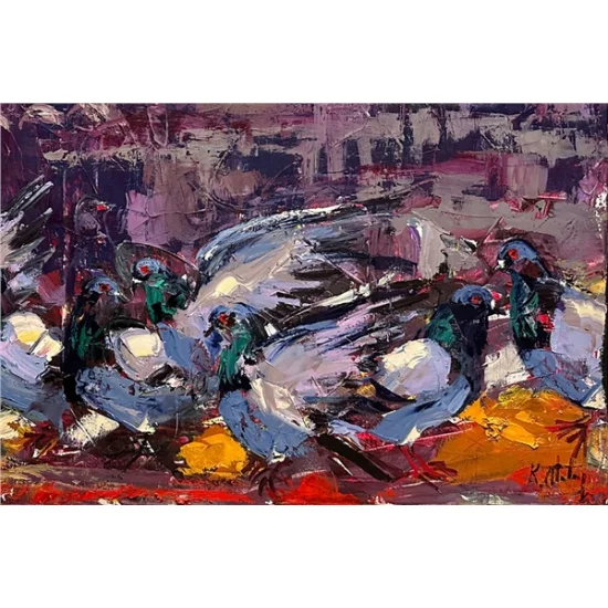 Ayasofyanın Özgür Kanatları Yağlı Boya Tablosu