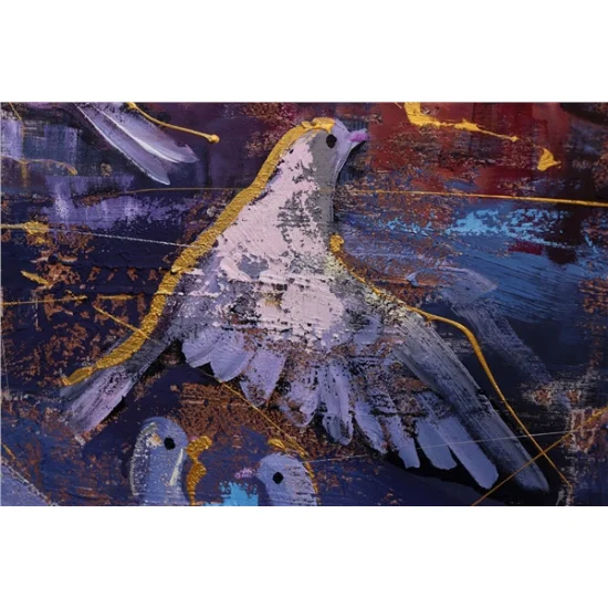 Birds Dance in Hagia Sophia Oil Painting | Simurg Art Gallery