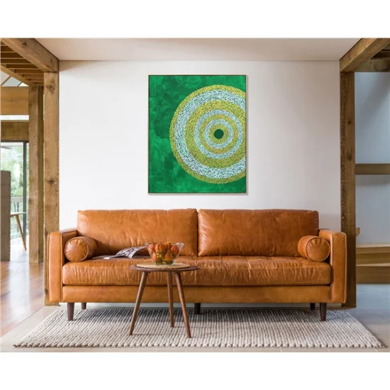 Yeşil Fonlu Ayetel Kürsi | Yağlı Boya Hat Tablo