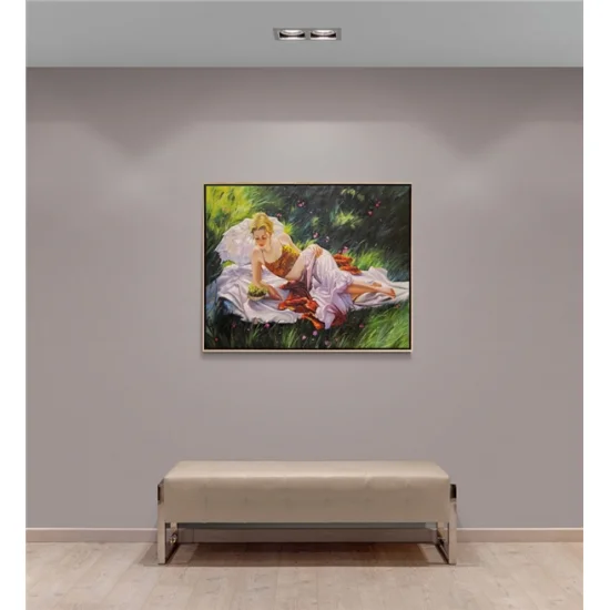 Bahçede Huzur Yağlı Boya Tablosu