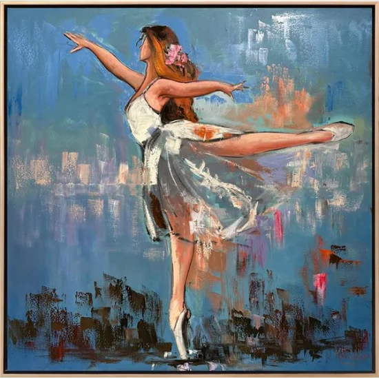 Rüya Gibi Balerin Yağlı Boya Tablosu