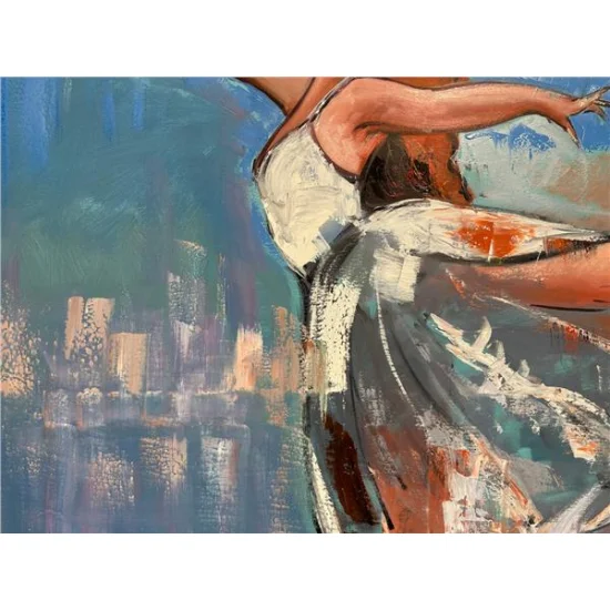 Rüya Gibi Balerin Yağlı Boya Tablosu