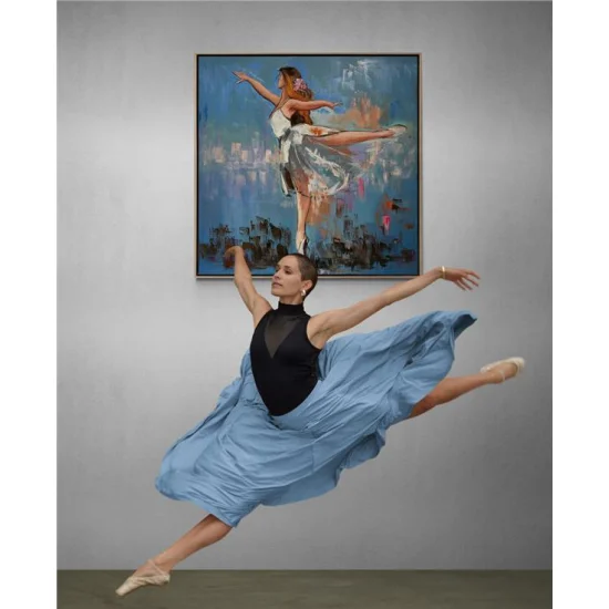 Rüya Gibi Balerin Yağlı Boya Tablosu