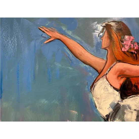 Rüya Gibi Balerin Yağlı Boya Tablosu