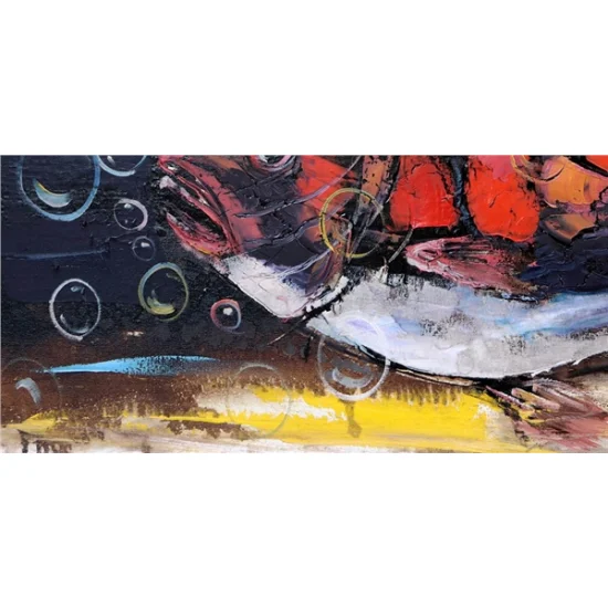 Baloncu Balık Yağlı Boya Tablosu