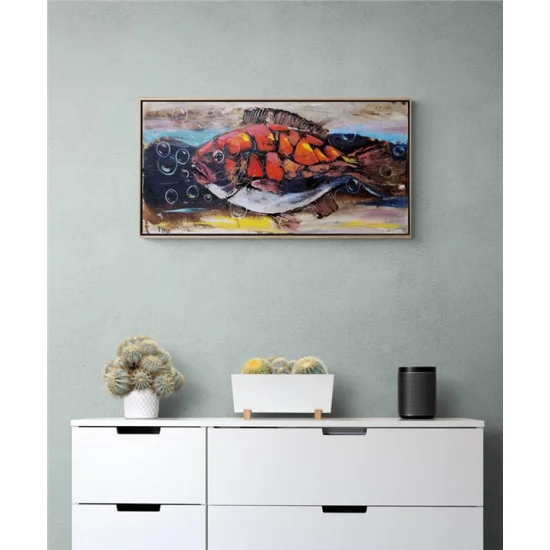 Baloncu Balık Yağlı Boya Tablosu