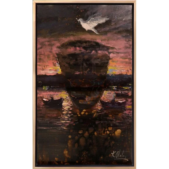 Barış Güvercini Yağlı Boya Tablosu