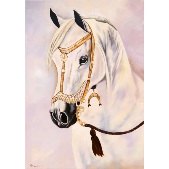 Beyaz İnci Yağlı Boya Tablosu