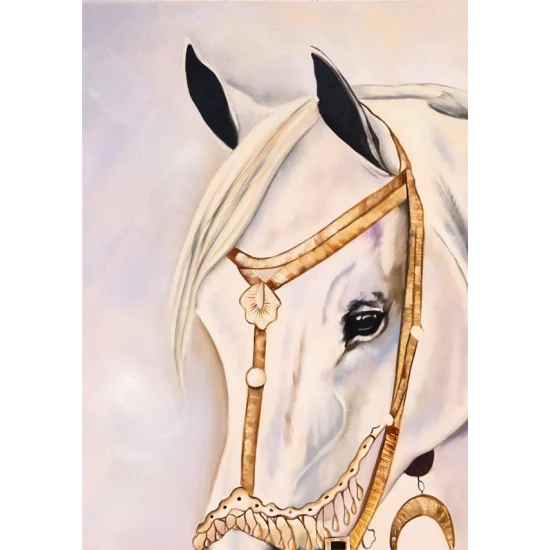 Beyaz İnci Yağlı Boya Tablosu