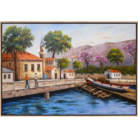 Boğaz Kıyısı Yağlı Boya Tablosu