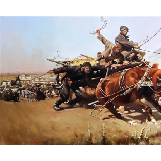 Great Struggle Oil Painting