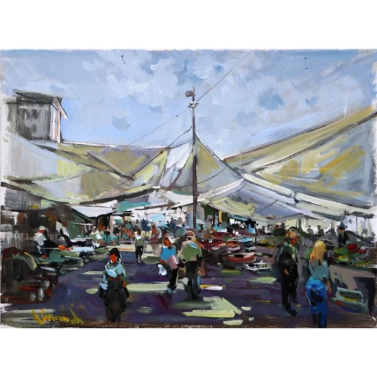 Bazaar Oil Painting