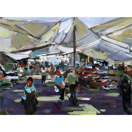 Bazaar Oil Painting