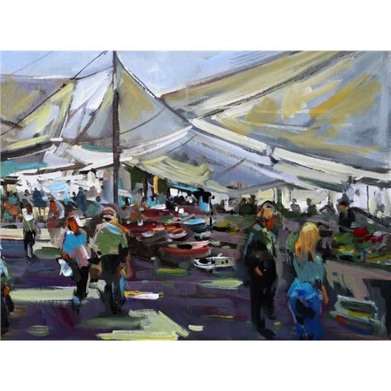 Bazaar Oil Painting