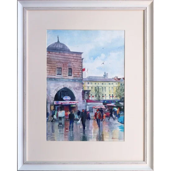 Çarşı Girişi | Sulu Boya Tablo
