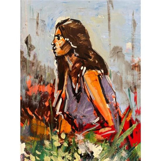 From the Flower Market Oil Painting