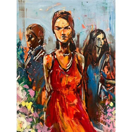 From the Flower Market Oil Painting