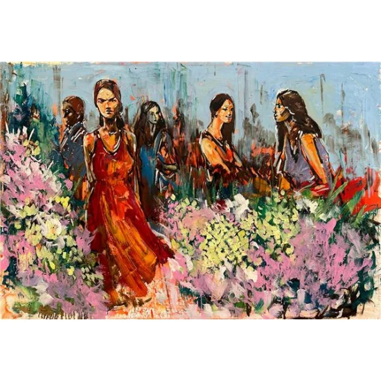 From the Flower Market Oil Painting
