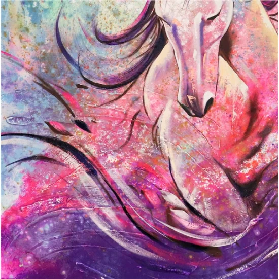 Atın Büyülü Dansı Yağlı Boya Tablosu