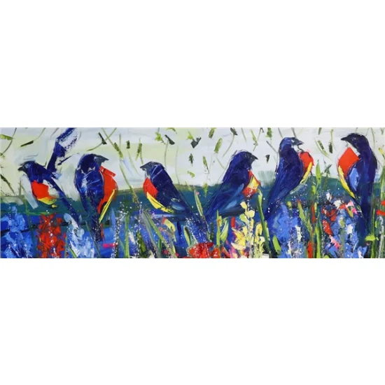 Among the Birds Oil Painting | Simurg Art Gallery