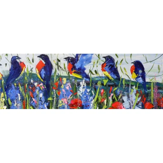 Among the Birds Oil Painting | Simurg Art Gallery