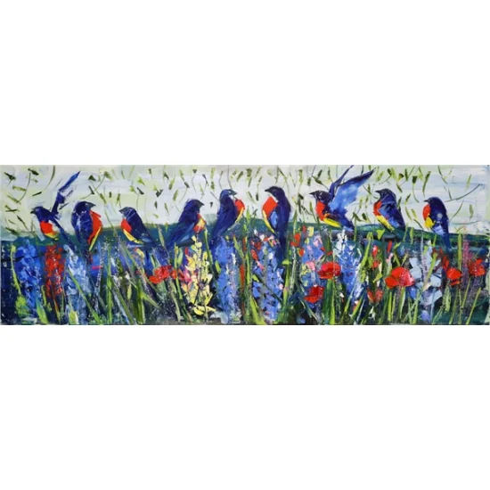 Among the Birds Oil Painting | Simurg Art Gallery