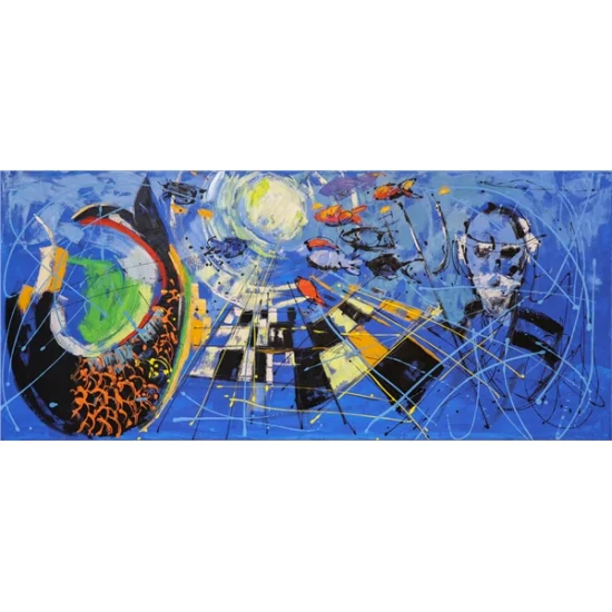 Deniz Tanrısı Yağlı Boya Tablosu