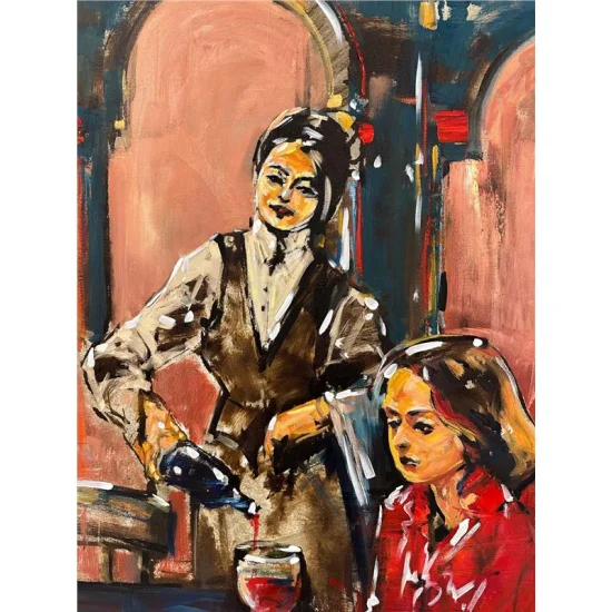 Sommelierin Lezzet Serüveni Yağlı Boya Tablosu