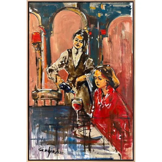 Sommelierin Lezzet Serüveni Yağlı Boya Tablosu