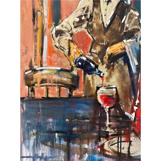 Sommelierin Lezzet Serüveni Yağlı Boya Tablosu