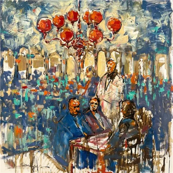 Old Friends Oil Painting