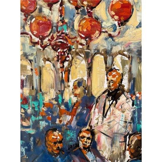 Old Friends Oil Painting