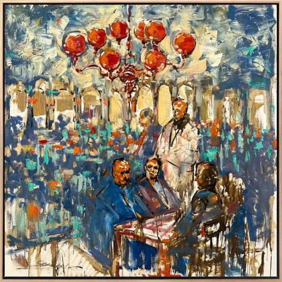 Old Friends Oil Painting