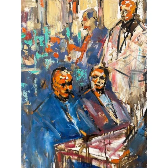 Old Friends Oil Painting