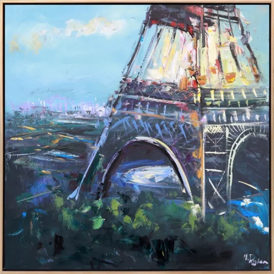 Eyfel Kulesinde Zaman Yağlı Boya Tablosu