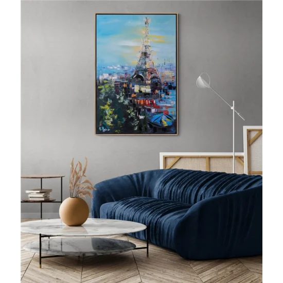 Eyfel Kulesinin Büyüsü Yağlı Boya Tablosu